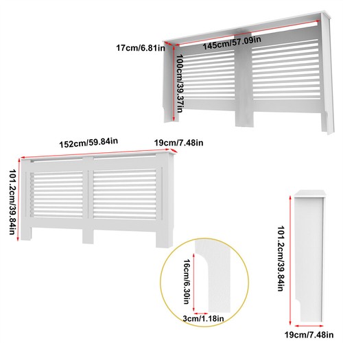 100cm tall white radiator - 100cm,