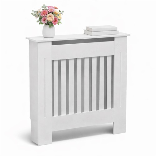 White wooden slatted grill - wooden,