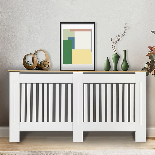 White radiator cover cabinet - radiator,
