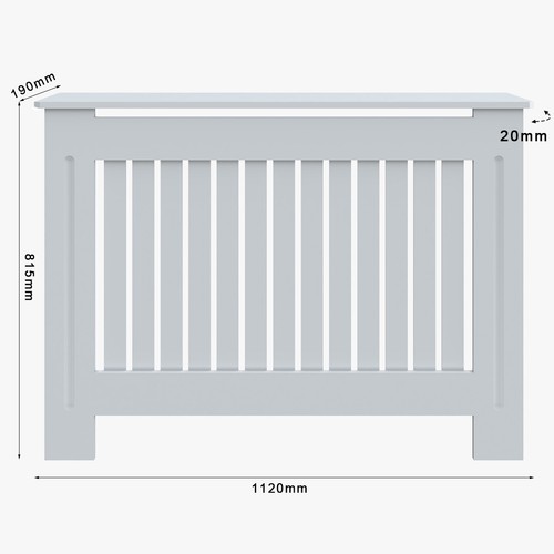Radiator cover white painted - radiator,