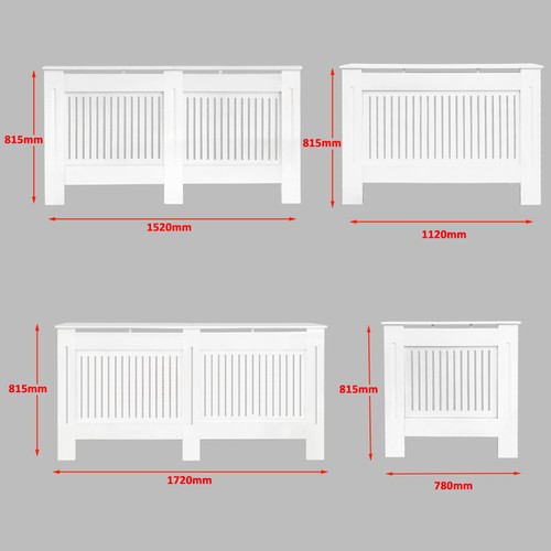 Mdf radiator cover - radiator, white