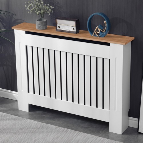White radiator cover cabinet - radiator,