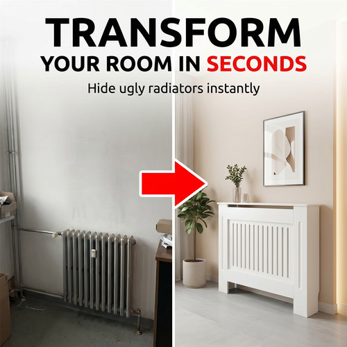 White radiator cover modern - radiator,