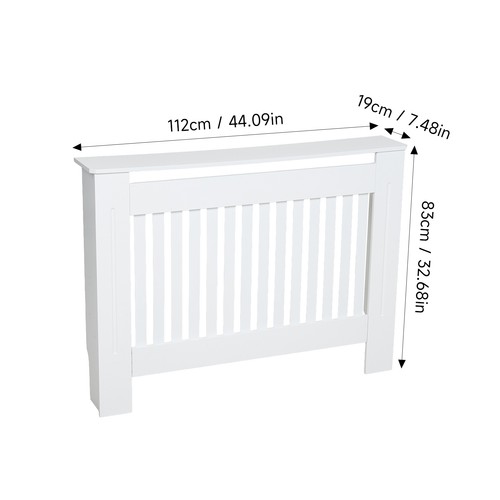 White radiator cover - white, small