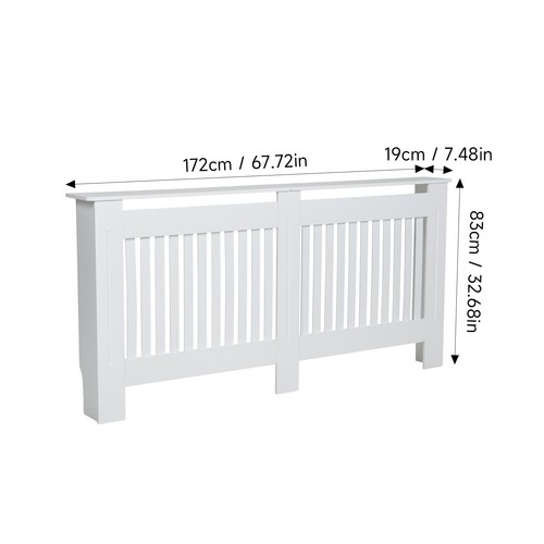 White radiator cover mdf small - white,