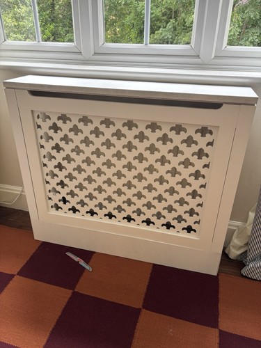 Jali white wooden radiator - white,