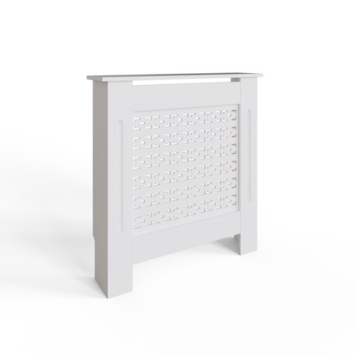 White radiator cover geometric - radiator,